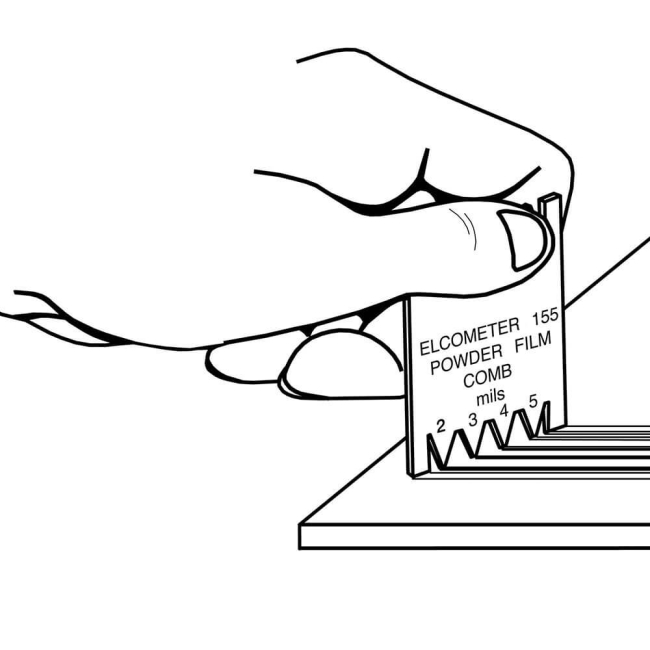 Elcometer 155 comb for uncured powder film | Sourca